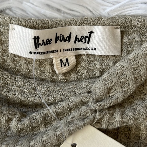 Three Bird Nest - Women’s Waffle Tank Top - Sage - Picture 7 of 10